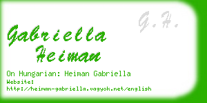 gabriella heiman business card